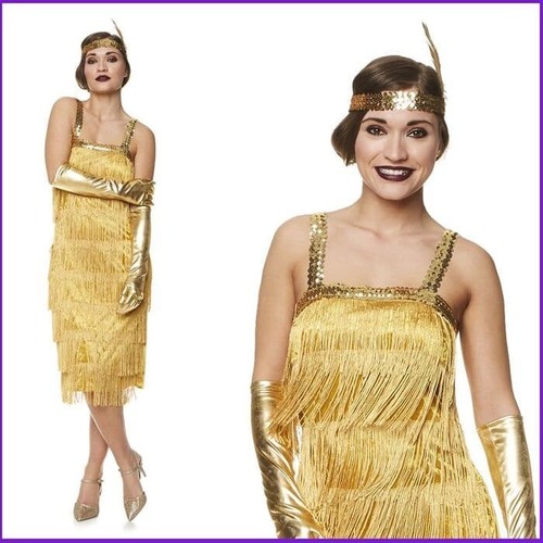 Ladies 1920 gold flapper - 1920's,