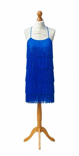 Zara bright blue fringe