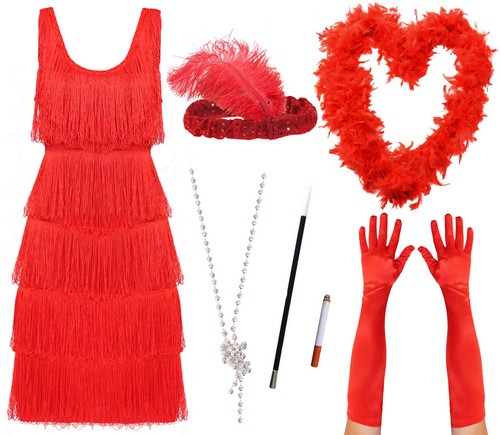 Deluxe red flapper - flapper, fancy