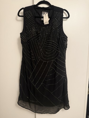 George black beaded dress bnwt - black,