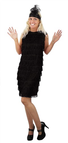 Black flapper dress - flapper,