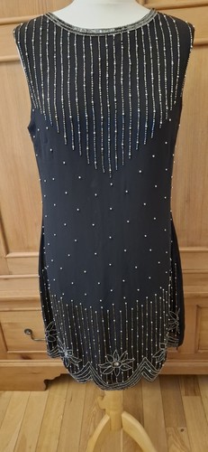Black beaded sequin - sequin, dress