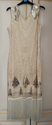 New gold sequin beaded - new,