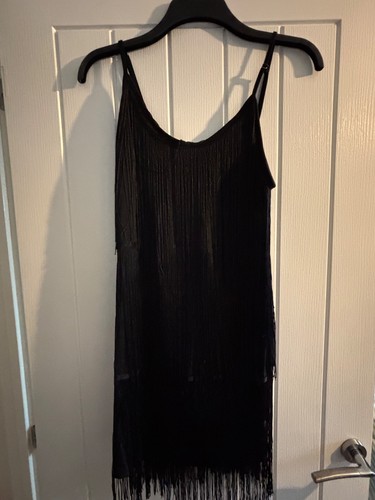 1920 style black fringed - style,