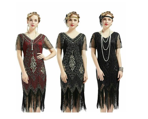 1920s vintage sequins - sequins, dress