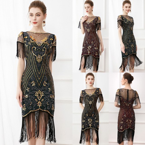 Ladies sequin tassel flapper - sequin,