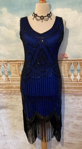 Black fringe blue - black, lining