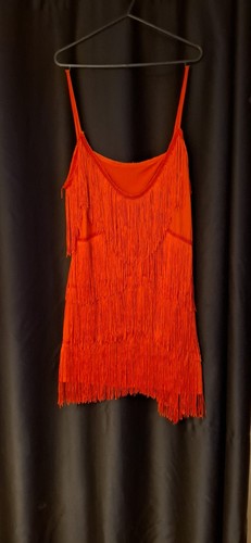 Red 1920s style flapper mini - red,