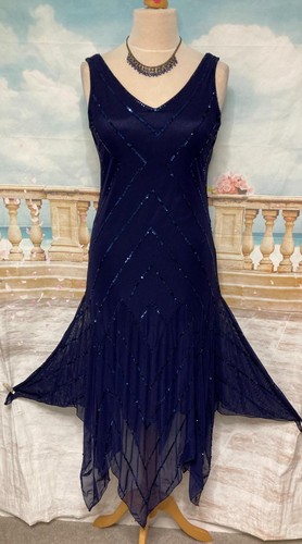 Flapper dress navy blue - flapper, 14