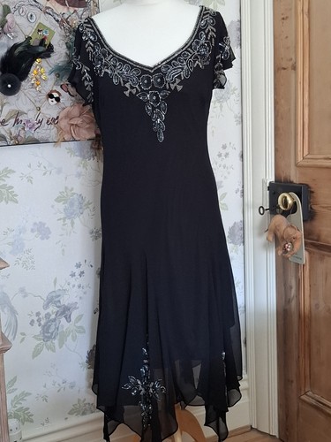 Vintage flapper dress black - vintage,